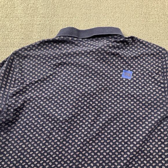 Cotton And Co Polo Shirt Adult Large Blue Short Sleeve Casual Preppy Men's - Picture 13 of 14